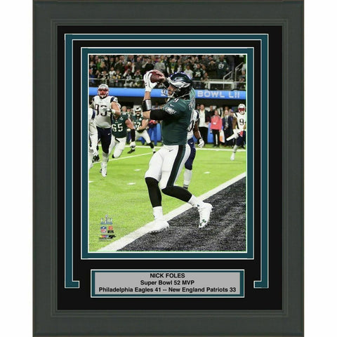 Framed NICK FOLES Eagles Super Bowl 52 MVP 8x10 Photo Professionally Matted #2