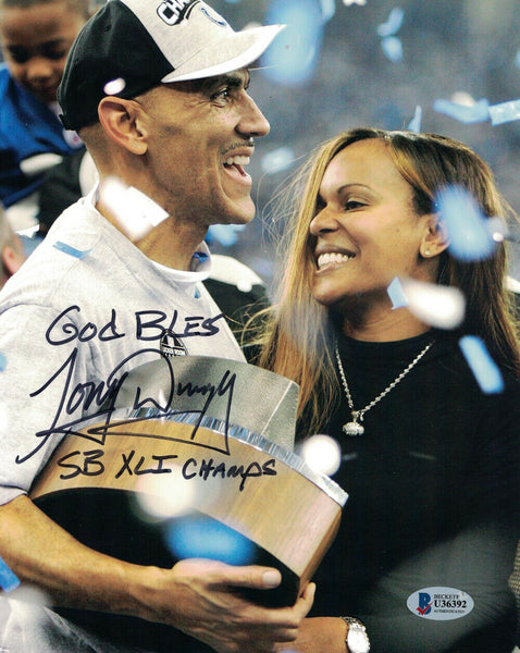 Tony Dungy Autographed/Signed Indianapolis Colts 8x10 Photo BAS 29759