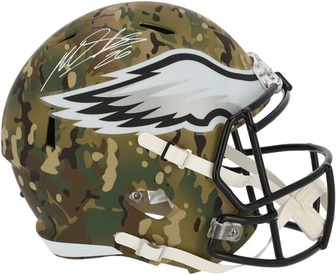 Miles Sanders Philadelphia Eagles Signed Camo Alternate Replica Helmet