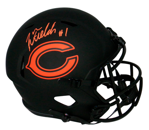 JUSTIN FIELDS AUTOGRAPHED SIGNED CHICAGO BEARS ECLIPSE FULL SIZE HELMET BECKETT
