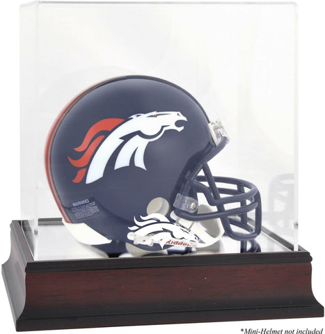 Broncos Mahogany Logo Mini Helmet Display Case - Fanatics