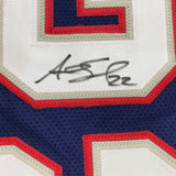 Framed Autographed/Signed Asante Samuel Sr. 33x42 Blue Jersey JSA COA