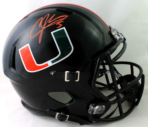 Andre Johnson Autographed Miami Hurricanes F/S Miami Knights Helmet - JSA W Auth