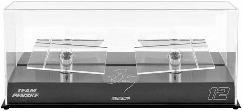 Ryan Blaney #12 Penske Racing 2 Car 1/24 Scale Die Cast Display Case & Platforms
