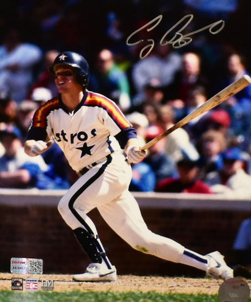 Craig Biggio Autographed Houston Astros 8X10 Hit Photo- Tristar *Silver