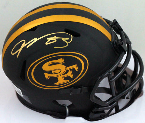 Vernon Davis Autographed 49ers Eclipse Speed Mini Helmet- Beckett W *Gold