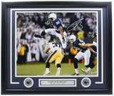 Saquon Barkley Signed Framed 16x20 Penn State Nittany Lions Jump Photo BAS