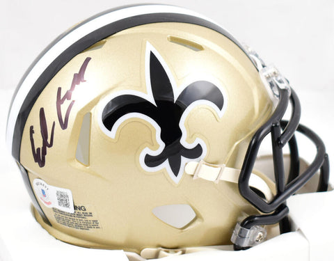 Earl Campbell Signed New Orleans Saints 76-99 Speed Mini Helmet-Beckett W Holo