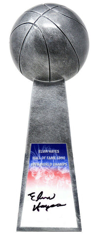 Elvin Hayes (Bullets) Signed Basketball Champion 14' Replica Silver Trophy - SS