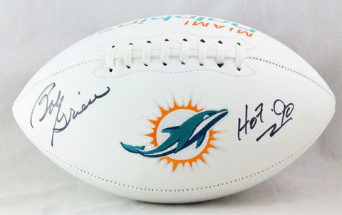 Bob Griese Autographed Miami Dolphins Logo Football w/HOF - JSA W Auth