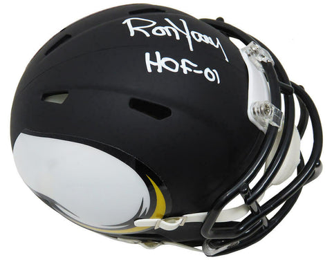Ron Yary Signed Minnesota Vikings AMP Riddell Speed Mini Helmet w/HOF'01 -SS COA