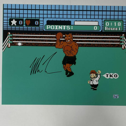Autographed/Signed MIKE TYSON Punchout Nintendo Boxing 16x20 Photo Hologram COA