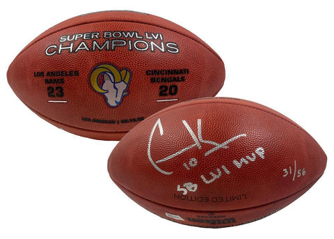 COOPER KUPP Autographed "SB LVI MVP" Super Bowl Champ Football FANATICS LE 56
