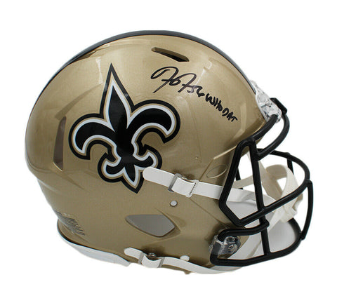 Demario Davis Signed New Orleans Saints Speed Authentic NFL Helmet w/Who Dat
