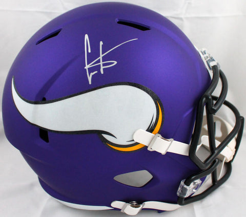 Cris Carter Autographed Minnesota Vikings F/S Speed Helmet-Beckett W Hologram