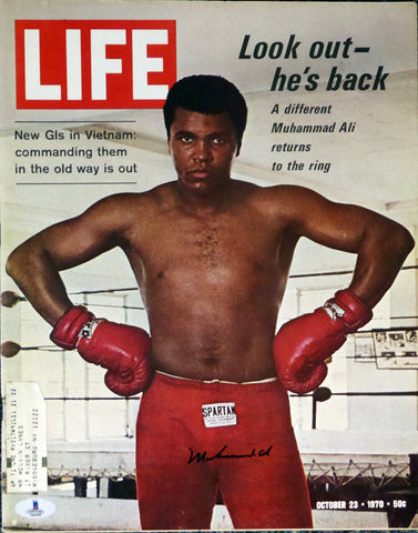 Muhammad Ali Autographed Signed Life Magazine Beckett BAS #A02359