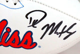 DK Metcalf Autographed Ole Miss Rebels Logo Football - Beckett W *Black