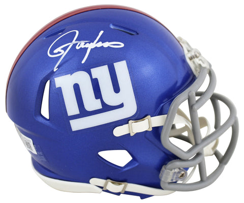 Giants Lawrence Taylor Authentic Signed Blue Speed Mini Helmet BAS Witnessed