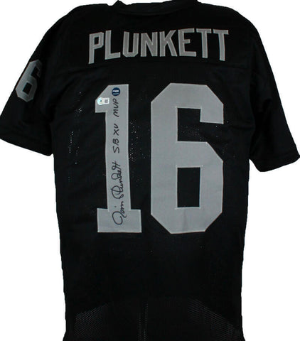 Jim Plunkett Autographed Black Pro Style Jersey w/SB MVP-Beckett W Hologram