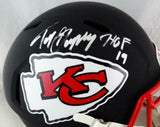 Tony Gonzalez Autographed F/S KC Chiefs Flat Black Helmet W/ HOF- Beckett Auth