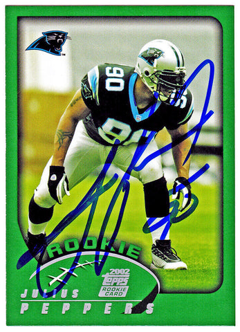 Julius Peppers autographed Panthers 2002 Topps Football RC Card #359 - (SS COA)