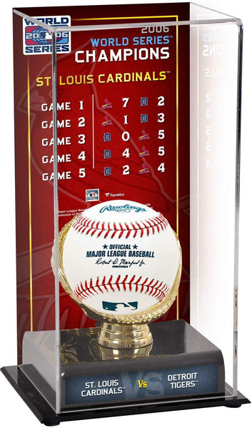 St. Louis Cardinals 2006 WS Champs Display Case with Series Listing Image