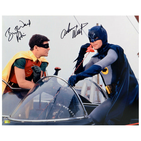 Adam West Burt Ward Autographed Classic Batman 1966 Batman and Robin 16x20 Photo