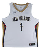 Pelicans Zion Williamson Authentic Signed White Nike Swingman Jersey Fanatics
