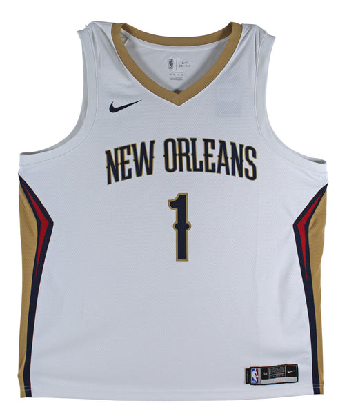 Zion Williamson New Orleans Pelicans Autographed White Nike Swingman Jersey  with ''Zanos'' Inscription