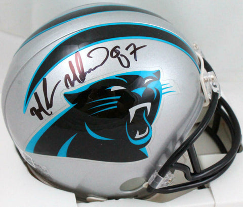 Muhsin Muhammad Autographed Carolina Panthers Mini Helmet-Beckett W Hologram