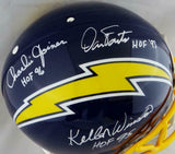 Fouts Joiner Winslow Signed Chargers F/S Proline Helmet w/ HOF-Beckett Auth *Wh