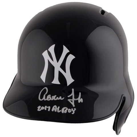 AARON JUDGE Autographed "2017 AL ROY" Yankees Batting Helmet FANATICS