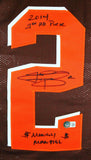 Johnny Manziel Autographed Brown Pro Style Jersey w/2 insc.-Beckett W Hologram