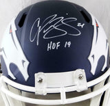 Champ Bailey Signed Denver Broncos F/S AMP Speed Helmet w/HOF- JSA W Auth *White