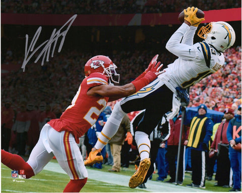 Keenan Allen Los Angeles Chargers Signed 8" x 10" Leaping Catch vs. Chiefs Photo