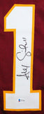 Alex Smith Autographed Maroon Pro Style Jersey- Beckett W *Black R1