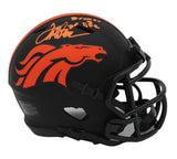 Terrell Davis Signed Denver Broncos Speed Eclipse NFL Mini Helmet with "Broncos