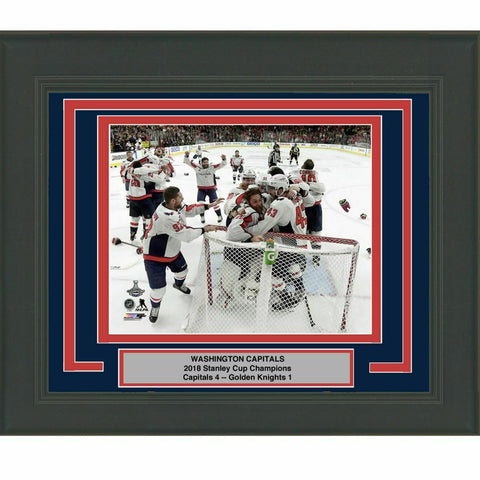 Framed WASHINGTON CAPITALS Team 2018 Stanley Cup Champions 8x10 Photo Matted #3
