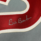 Framed Autographed/Signed Bill Buckner 33x42 Chicago Grey Jersey JSA COA