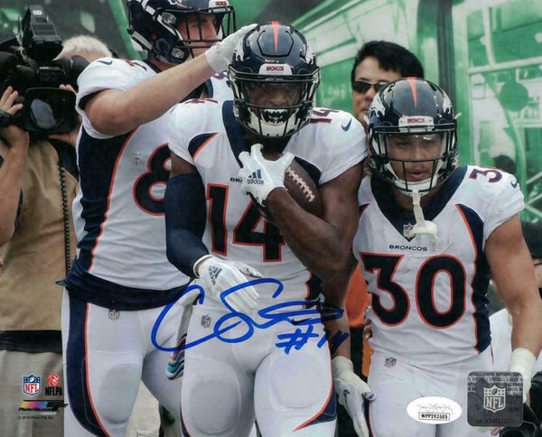 Courtland Sutton Autographed/Signed Denver Broncos 8x10 Photo JSA 23914