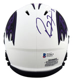Ravens Ray Lewis Authentic Signed Lunar Speed Mini Helmet BAS Witnessed