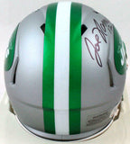 Joe Namath Autographed New York Jets Blaze Speed Mini Helmet-Beckett W Hologram