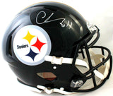 Chase Claypool Signed Steelers F/S Speed Authentic Helmet-Beckett W Auth *Silver