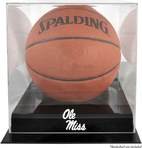 Ole Miss Black Base Logo Basketball Display Case - Fanatics