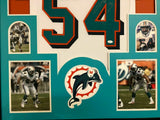 Zach Thomas Signed Dolphins 35x43 Framed Jersey (JSA COA) 7xPro Bowl Linebacker