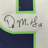 Autographed/Signed DK D.K. METCALF Seattle Blue Football Jersey JSA COA Auto