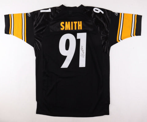 Aaron Smith Signed Pittsburgh Steelers Reebok NFL Style Jersey (JSA COA)