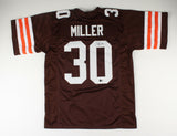 Cleo Miller Signed Browns Jersey (Beckett COA) Cleveland Full Back 1975 to 1982