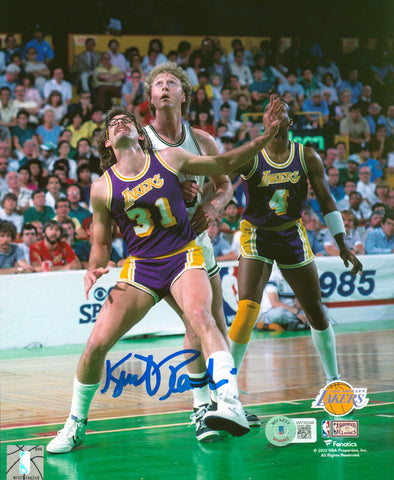 Lakers Kurt Rambis Authentic Signed 8x10 Photo Vs Celtics BAS Witnessed
