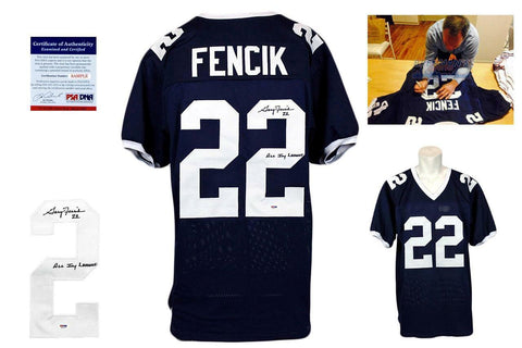 Gary Fencik SIGNED Jersey - Navy - PSA/DNA ITP - Yale Bulldogs Autographed